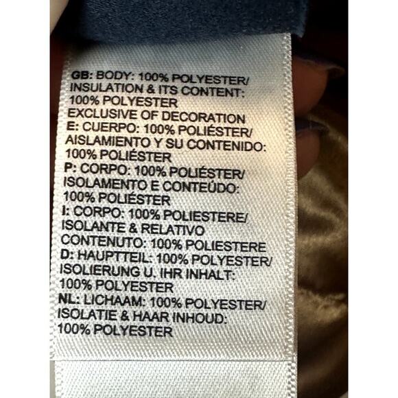 The North Face Gold Black Faux Fur Reversible Vest Women's Size S - Picture 7 of 8